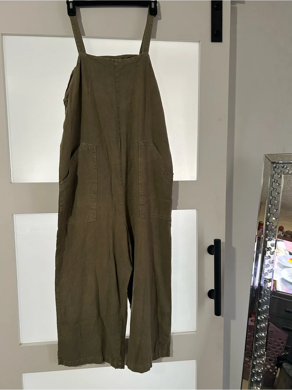 Universal Thread Olive Utility Cotton Jumpsuit - Picture 2 of 4